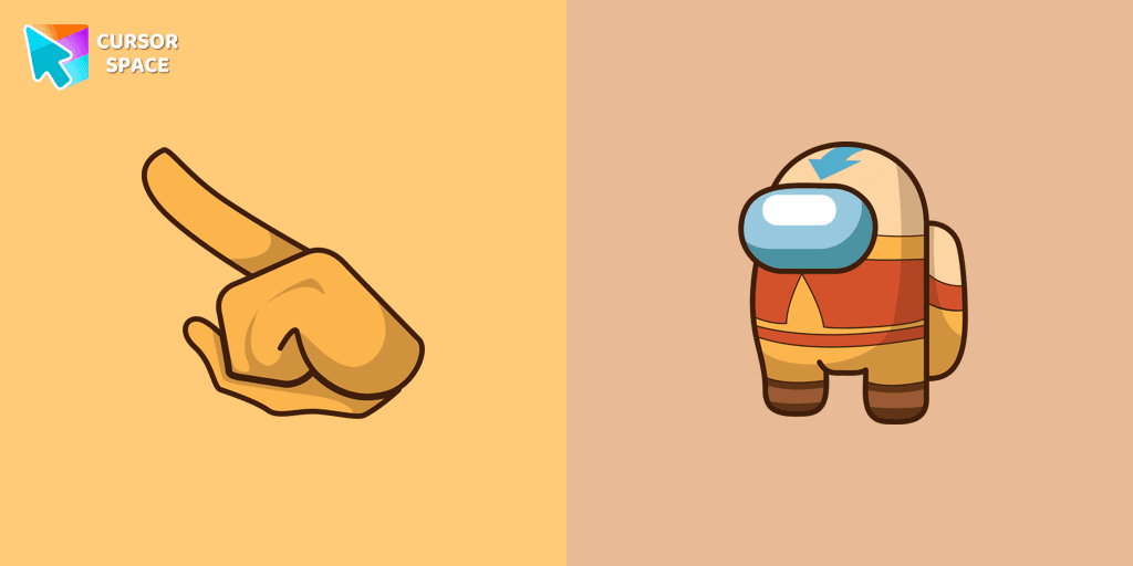 Among Us Avatar Aang Character cursor cursor pack